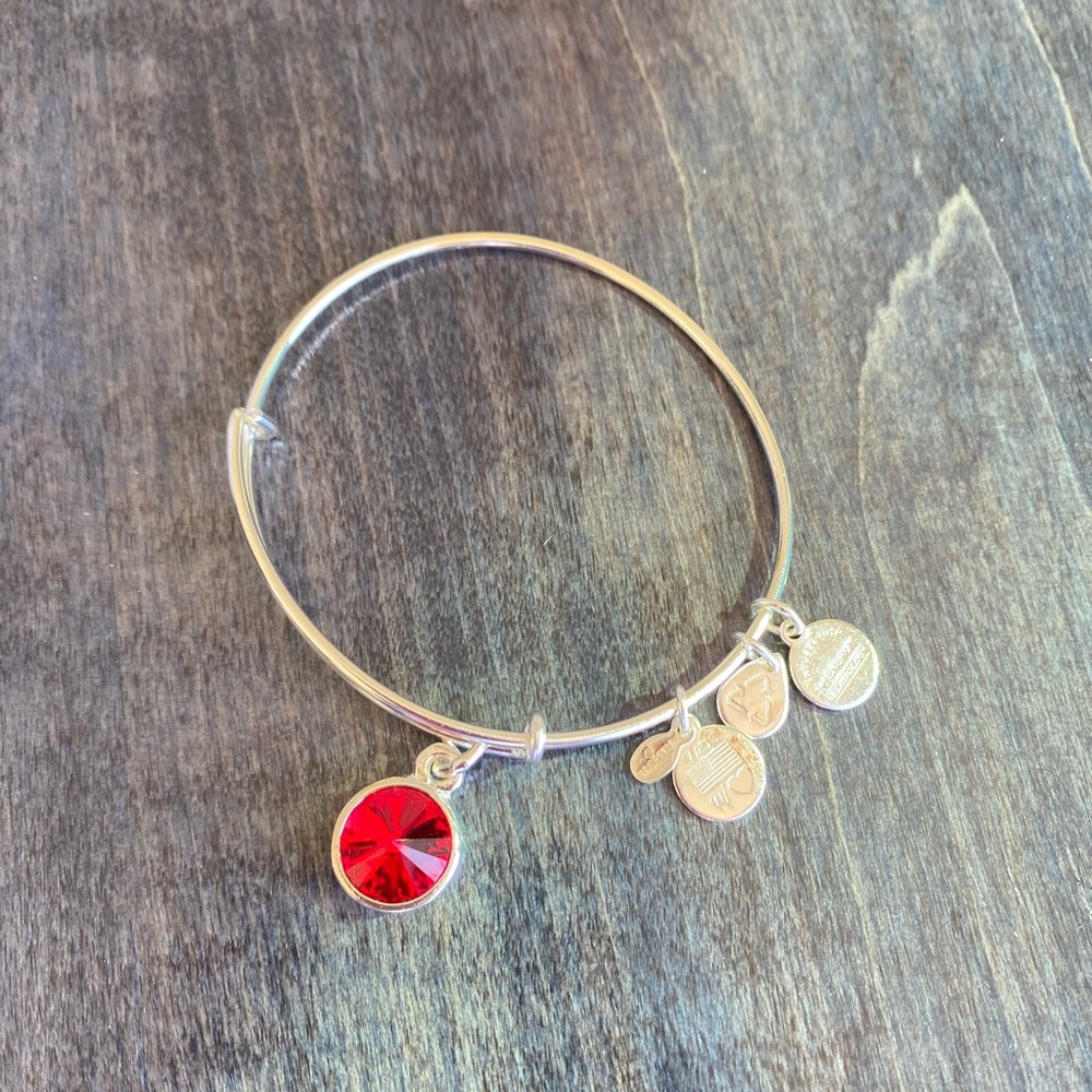 Alex And Ani Birth Stone Bracelet Scarlet